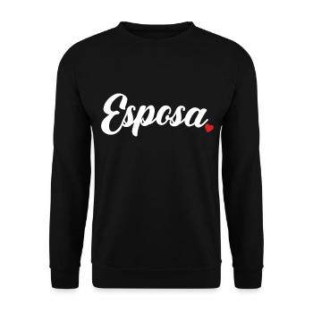 Esposa Cute Wife To Be Bride Couple Wedding Gift - Unisex Sweatshirt - black - Front - Alina (178cm) & Michal (187cm)