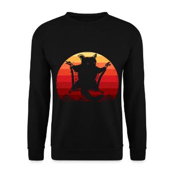 Retro Vintage Sugar Glider Owner Sugar Gliders - Unisex Sweatshirt - black - Front - Alina (178cm) & Michal (187cm)