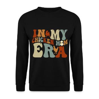 À l’époque de ma maman poulet pour les mamans poulet - Sweat-shirt Unisexe - noir - Devant - Alina (178cm) & Michal (187cm)