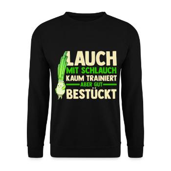 Bodybuilding Sport Fitness Lauch - Unisex Pullover - Schwarz - Vorne - Alina (178cm) & Michal (187cm)