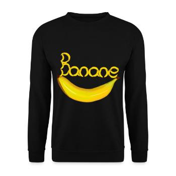 Banana Banana Fruit Fruit Fruits - Unisex Sweatshirt - black - Front - Alina (178cm) & Michal (187cm)