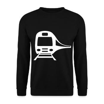 Train Railway Railway Trains Train drivers - Unisex Sweatshirt - black - Front - Alina (178cm) & Michal (187cm)