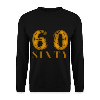 60 Jahre alt, Geburtsspruch - Unisex Pullover - Schwarz - Vorne - Alina (178cm) & Michal (187cm)