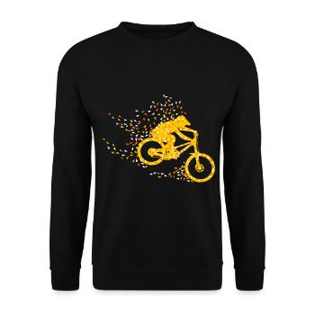 Downhill MTB Geometrisch - Unisex Pullover - Schwarz - Vorne - Alina (178cm) & Michal (187cm)