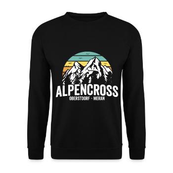 Alpenüberquerung Oberstdorf Meran Alpencross - Unisex Pullover - Schwarz - Vorne - Alina (178cm) & Michal (187cm)