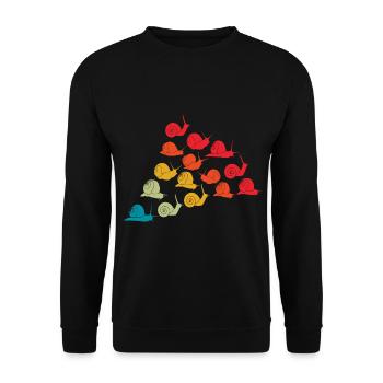 Snail lovers Types of snails owners - Unisex Sweatshirt - black - Front - Alina (178cm) & Michal (187cm)