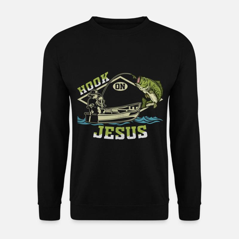 Haken an Jesus - Unisex Pullover - Schwarz