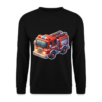 Fire brigade - Unisex Sweatshirt - black - Front - Alina (178cm) & Michal (187cm)