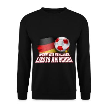 Si nous perdons, c’est à l’arbitre – le football - Sweat-shirt Unisexe - noir - Devant - Alina (178cm) & Michal (187cm)