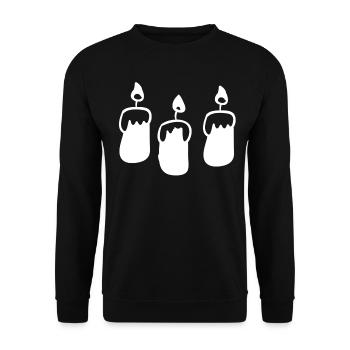 candles - Unisex Sweatshirt - black - Front - Alina (178cm) & Michal (187cm)