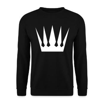 Krone - Unisex Pullover - Schwarz - Vorne - Alina (178cm) & Michal (187cm)