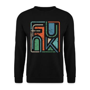 Funk Funky Retro - Unisex Sweatshirt - black - Front - Alina (178cm) & Michal (187cm)