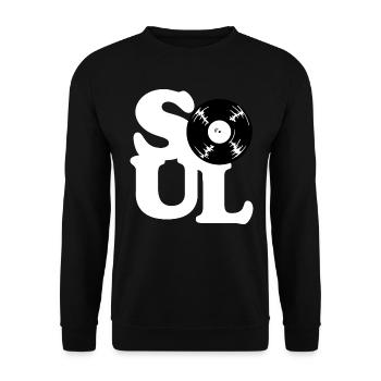Soul Music DJ - Unisex Sweatshirt - black - Front - Alina (178cm) & Michal (187cm)