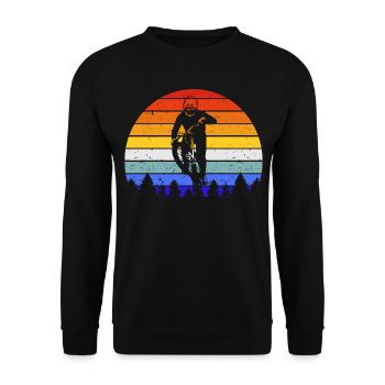 Mountainbike MTB I - Unisex Pullover - Schwarz - Vorne - Alina (178cm) & Michal (187cm)