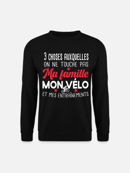 Cycliste. Cadeau vélo. Cyclisme. Famille humour - Sweat-shirt Unisexe - noir
