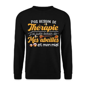 Abeille abeilles. Apiculture apiculteur. T-shirt - Sweat-shirt Unisexe - noir - Devant - Alina (178cm) & Michal (187cm)