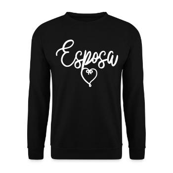 Esposa Cute Wife To Be Bride Couple Wedding Gift - Unisex Sweatshirt - black - Front - Alina (178cm) & Michal (187cm)