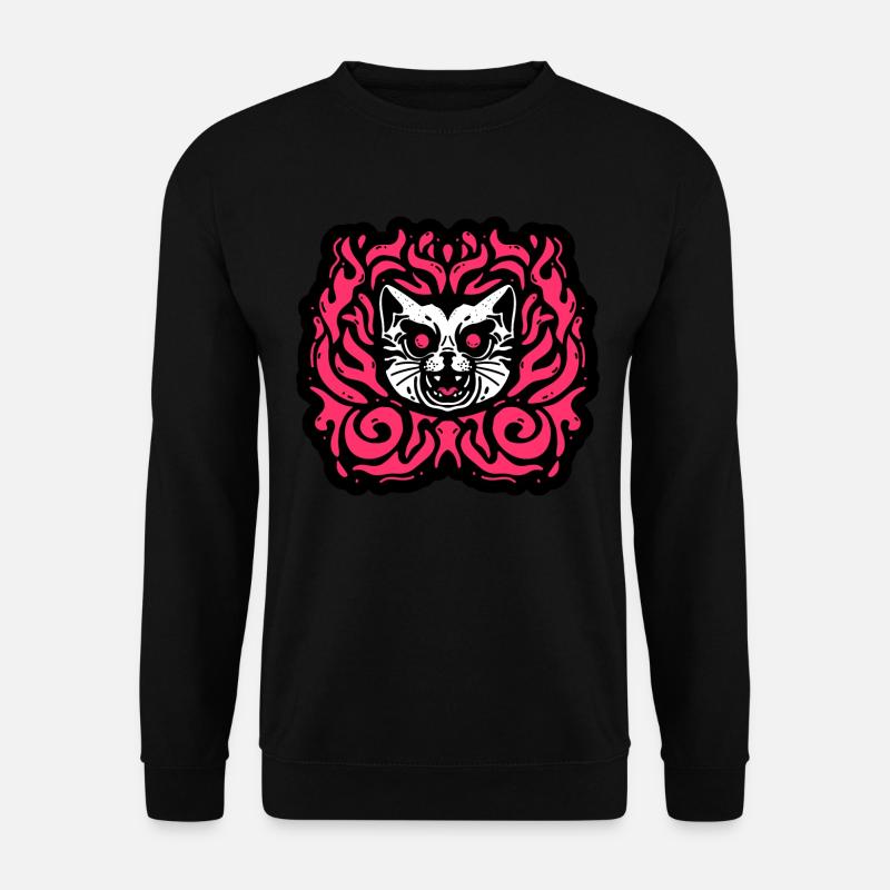 Dämonen-Katze - Unisex Pullover - Schwarz