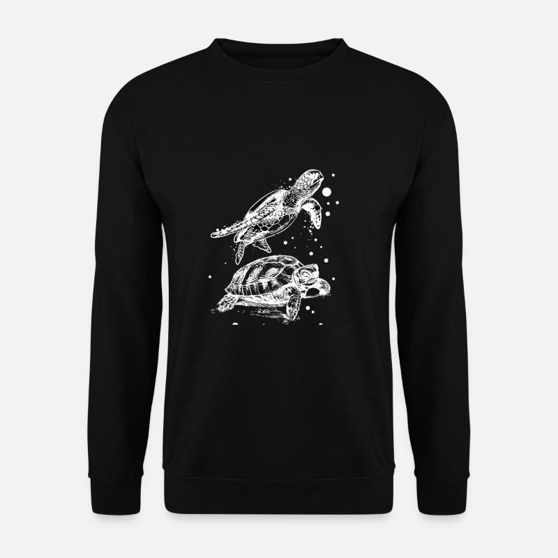 Wasserschildkröte Meerestier Korallenriff - Unisex Pullover - Schwarz
