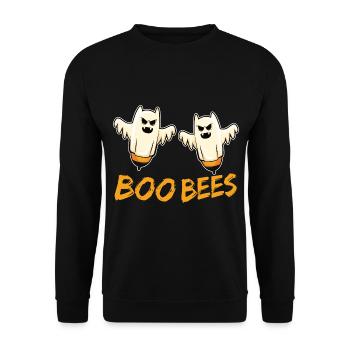 BooBees Geist Bienen Gespenster Halloween Geschenk - Unisex Pullover - Schwarz - Vorne - Alina (178cm) & Michal (187cm)