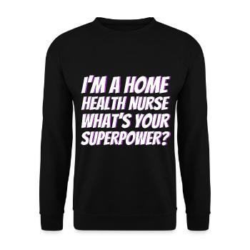Health Assistance Home Nursing Nurse - Unisex Sweatshirt - black - Front - Alina (178cm) & Michal (187cm)
