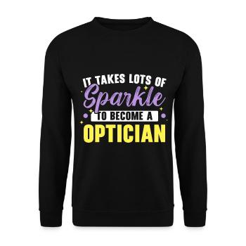 Il faut beaucoup de brillance pour être opticien - Sweat-shirt Unisexe - noir - Devant - Alina (178cm) & Michal (187cm)
