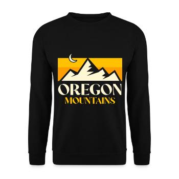 Oregon Mountain USA Staat Amerika Reisen Oregonian - Unisex Pullover - Schwarz - Vorne - Alina (178cm) & Michal (187cm)