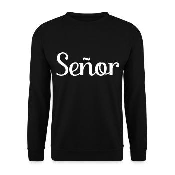 Señor Engagement Groom To Be Wedding Party - Unisex Sweatshirt - black - Front - Alina (178cm) & Michal (187cm)