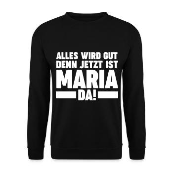 Maria - Unisex Pullover - Schwarz - Vorne - Alina (178cm) & Michal (187cm)