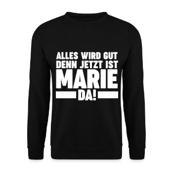 Marie - Unisex Pullover - Schwarz - Vorne - Alina (178cm) & Michal (187cm)