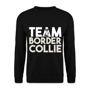 Chien Border Collie - Sweat-shirt Unisexe - noir - Devant - Alina (178cm) & Michal (187cm)