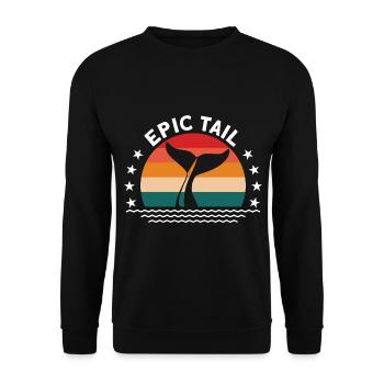Whale Watching Whale Watching Whales Orca Blue Whale - Unisex Sweatshirt - black - Front - Alina (178cm) & Michal (187cm)