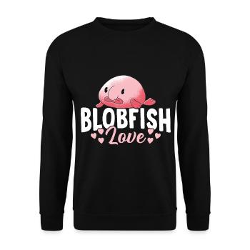 Blobfish Love Blobfishes Besitzer Liebhaber Fisch - Unisex Pullover - Schwarz - Vorne - Alina (178cm) & Michal (187cm)