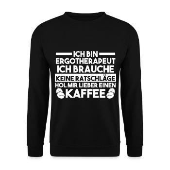 Ergotherapie Ergotherapeut - Unisex Pullover - Schwarz - Vorne - Alina (178cm) & Michal (187cm)