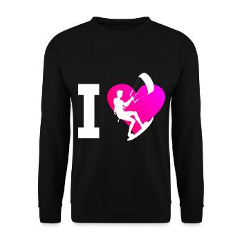 Cerf-volant Kitesurf Kitesurf Kite Kitesurfeur - Sweat-shirt Unisexe - noir - Devant - Alina (178cm) & Michal (187cm)