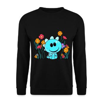 Dragon Dragon Enfant Enfants Bébé Bambins Fleur - Sweat-shirt Unisexe - noir - Devant - Alina (178cm) & Michal (187cm)