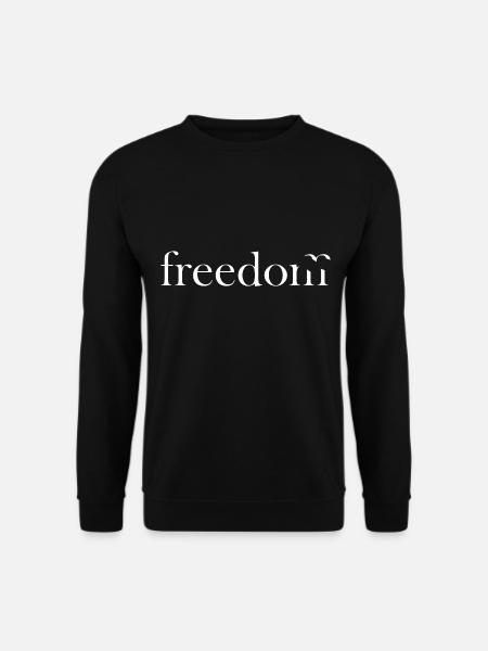 Freiheit Freedom Vogel Wortbild - Unisex Pullover - Schwarz