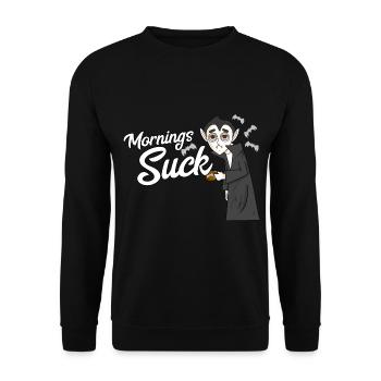 Idée de cadeau d'anniversaire de travail grincheux de vampire - Sweat-shirt Unisexe - noir - Devant - Alina (178cm) & Michal (187cm)
