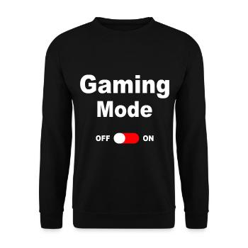 Gaming Mode Off Gamer Joke Game Kinder Geschenk - Unisex Pullover - Schwarz - Vorne - Alina (178cm) & Michal (187cm)