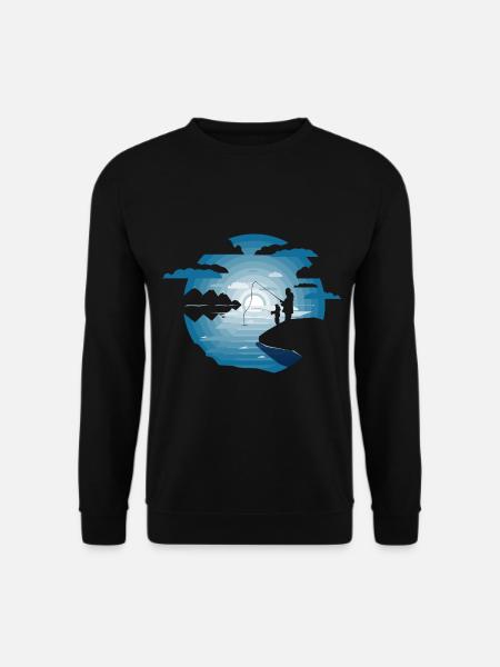 Pêche père fils - Sweat-shirt Unisexe - noir