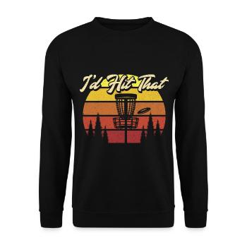 Disc Golf Frisbee Golf Ultimate Frisbee Retro Disc - Unisex Sweatshirt - black - Front - Alina (178cm) & Michal (187cm)