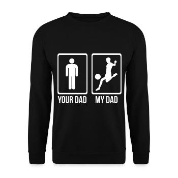 Fußball Fussball Fußballer Fußballspieler Trainer - Unisex Pullover - Schwarz - Vorne - Alina (178cm) & Michal (187cm)