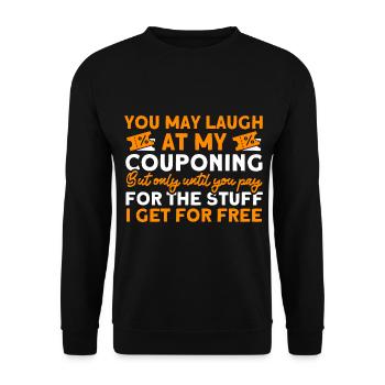 Coupon Shopper Discount Couponer Discount Sale - Unisex Sweatshirt - black - Front - Alina (178cm) & Michal (187cm)