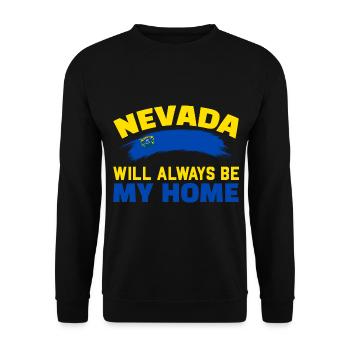 Le Nevada sera toujours ma maison USA Amérique Ne - Sweat-shirt Unisexe - noir - Devant - Alina (178cm) & Michal (187cm)