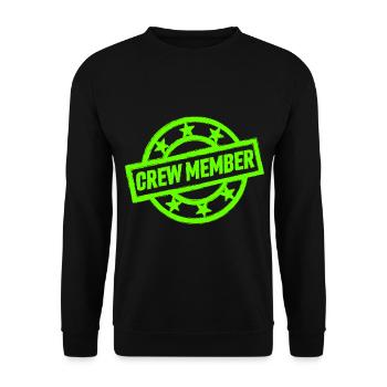 Crew Stempel Team Symbole - Unisex Pullover - Schwarz - Vorne - Alina (178cm) & Michal (187cm)