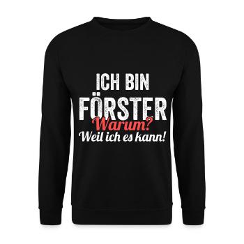 Waldarbeiter Holzfäller Waldarbeit Förster - Unisex Pullover - Schwarz - Vorne - Alina (178cm) & Michal (187cm)