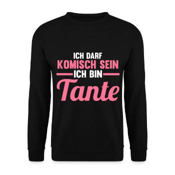 Patinntante Patin Tante - Unisex Pullover - Schwarz - Vorne - Alina (178cm) & Michal (187cm)