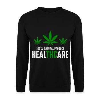 100% Natural Product Healthcare - Unisex Pullover - Schwarz - Vorne - Alina (178cm) & Michal (187cm)