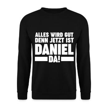 Daniel - Unisex Pullover - Schwarz - Vorne - Alina (178cm) & Michal (187cm)