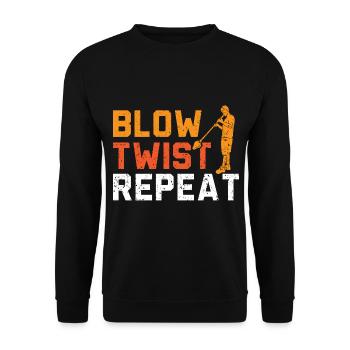 Blow Twist Repeat Gaffer Glassblowers Souffleurs de verre - Sweat-shirt Unisexe - noir - Devant - Alina (178cm) & Michal (187cm)